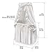 Badger Basket Majesty Canopy Bassinet, Rocking Baby Cradle Bed with Mattress, Bedding, and Storage, Oval White/White