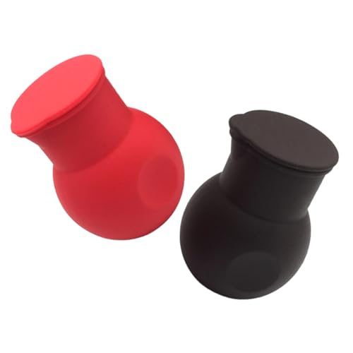 iplusmile 2 piezas Olla de Silicona para Derretir Chocolate y Mantequilla Antiadherente con Borde Vertedor Apta para Microondas y Repostería Colores Rojo y Chocolate Fácil Limpieza