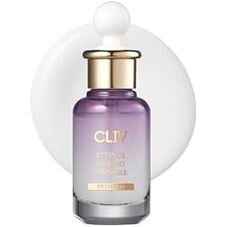 CLIV Retinol Lifting Ampoule, Korean Skincare with 85% Collagen Solution, Retinol, Peptides & Fermented Botanical Complex for Skin Texture and Moisture Support, balloon serum 1.01 fl oz