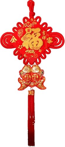 Décorations du Nouvel an Chinois 2025 : Pendentif nœud Chinois mural intérieur