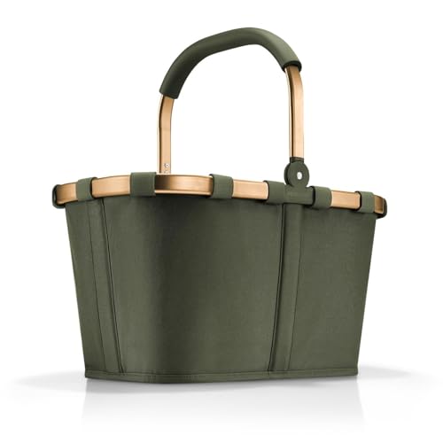 reisenthel carrybag forest gold Stabiler Einkaufskorb mit viel Stauraum und praktischer Innentasche Elegantes und wasserabweisendes Design