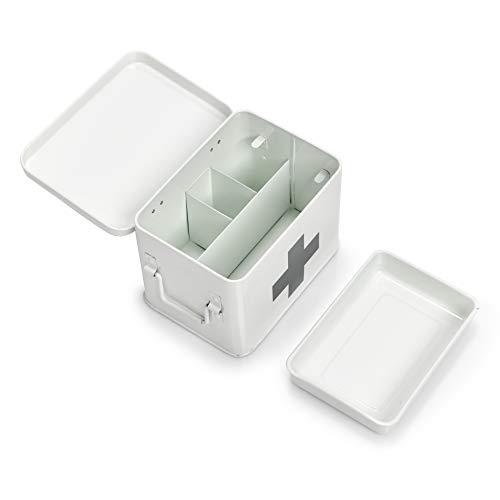 Zeller First Aid box 21,5x16x16cm in white, Metal, 21.5 x 16 x 16 cm Zeller First Aid box 21,5x16x16cm in white, Metal, 21.5 x 16 x 16 cm