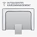 kwmobile Schutzhülle kompatibel mit 20-22" Monitor - Hülle PC Bildschirm - Computer Cover Case - Weiß