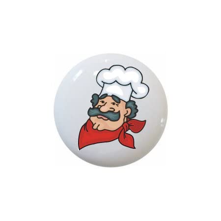 Chef Head - Kitchen BA - DECORATIVE Ceramic Dresser Drawer PULLS Cabinet Cupboard KNOBS