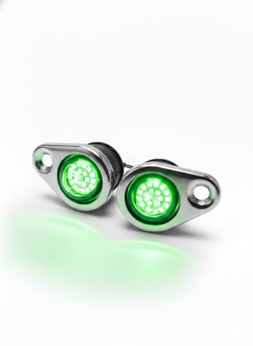 Image of Bike eyes Parking light White LED Compatible with Royal Enfield Classic, Standard, Electra 350, 500cc,BS4, BS6 Models 2015-2021 (Green)