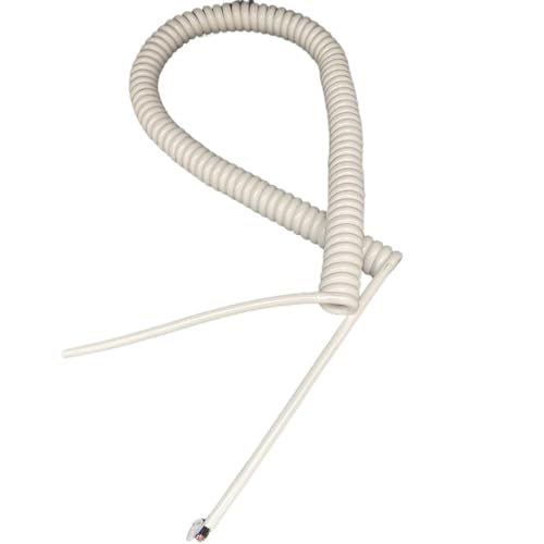 Cable espiral telescópico con resorte, Cable espiral de señal flexible de cobre puro de 8 núcleos con diámetro exterior de 5 mm.(Spiral length 0.3meters)