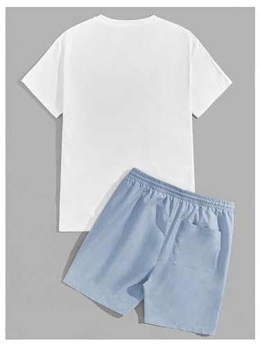 SOLY HUX Men's Summer Tracksuit 2 Piece Beach Outfit Tropical Print Tee and Shorts Set2