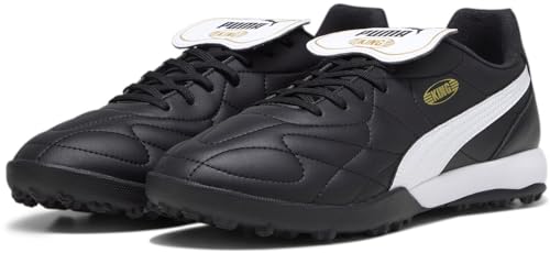 PUMA King Top Turf Training Soccer Cleats Puma Black/Puma White/Puma Gold 9.5 D (M)