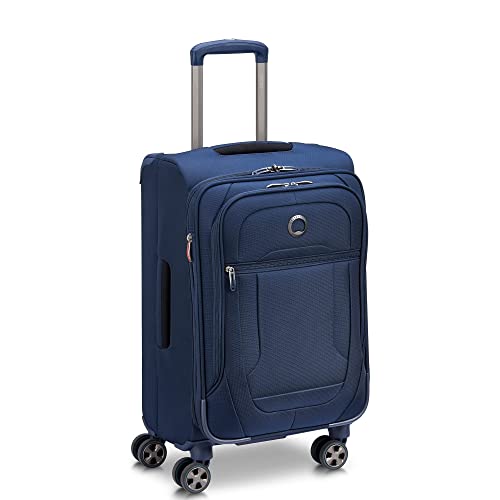 DELSEY PARIS Helium DLX Softside Expandable Luggage with Spinner Wheels, Navy Blue, Carry on 20 Inch4