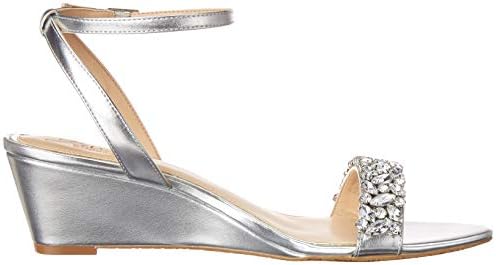 Jewel Badgley Mischka Women's BELLEVUE Sandal, Silver Metallic, 6 M US | Image 5