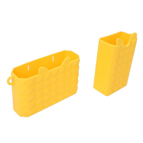 Beach Bag Phone Holder Multipurpose Stylish Lightweight Silicone Storage Bag for Beach Bag Accessories (Yellow)3