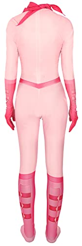 Skycos Princess Peach Jumpsuit Costume For Womens Girls Cosplay Bodysuit Outfits Super Brother Peach Halloween Dress Up Gifts (Womens, M) #TOP3