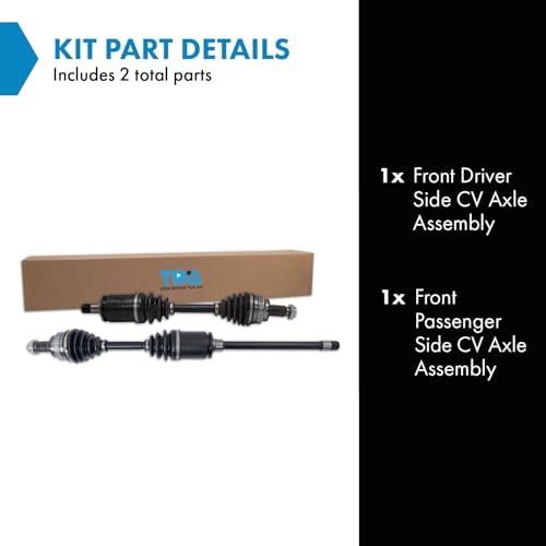 Image of TRQ Front Driver Side and Passenger Side CV Axle Assembly Set 2 Piece for 2006 BMW 325xi 2006 330xi 2007-2008 328xi 2007-2008 335xi 2009-2012 328i xDrive 2009-2013 335i xDrive