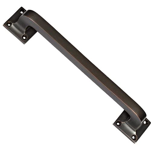 Adonai Hardware "Baara Brass Industrial Sliding Door Pull Handles (9" x 1 Pack, Oil Rubbed Bronze) for Vintage Wooden Barn Doors, Gates, Kitchen Cabinets, Furniture, Fences and Farmhouse