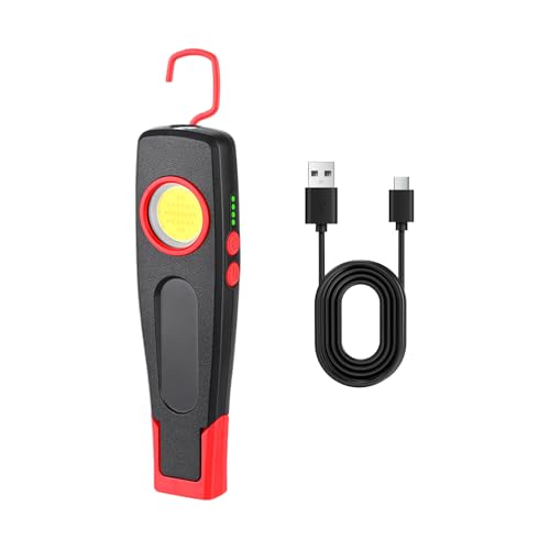 Fierudeng Luz De Trabajo LED Portátil | Lámpara Recargable Portátil - Linterna Plegable Brillante para Exteriores Camping Taller Garaje Automoción