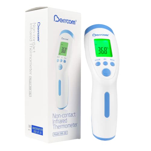 Berrcom Termómetro de frente para niños y adultos digital médico sin contacto termómetro...