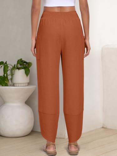 Image of ANRABESS Womens Wide Leg Palazzo Capri Barrel Pants