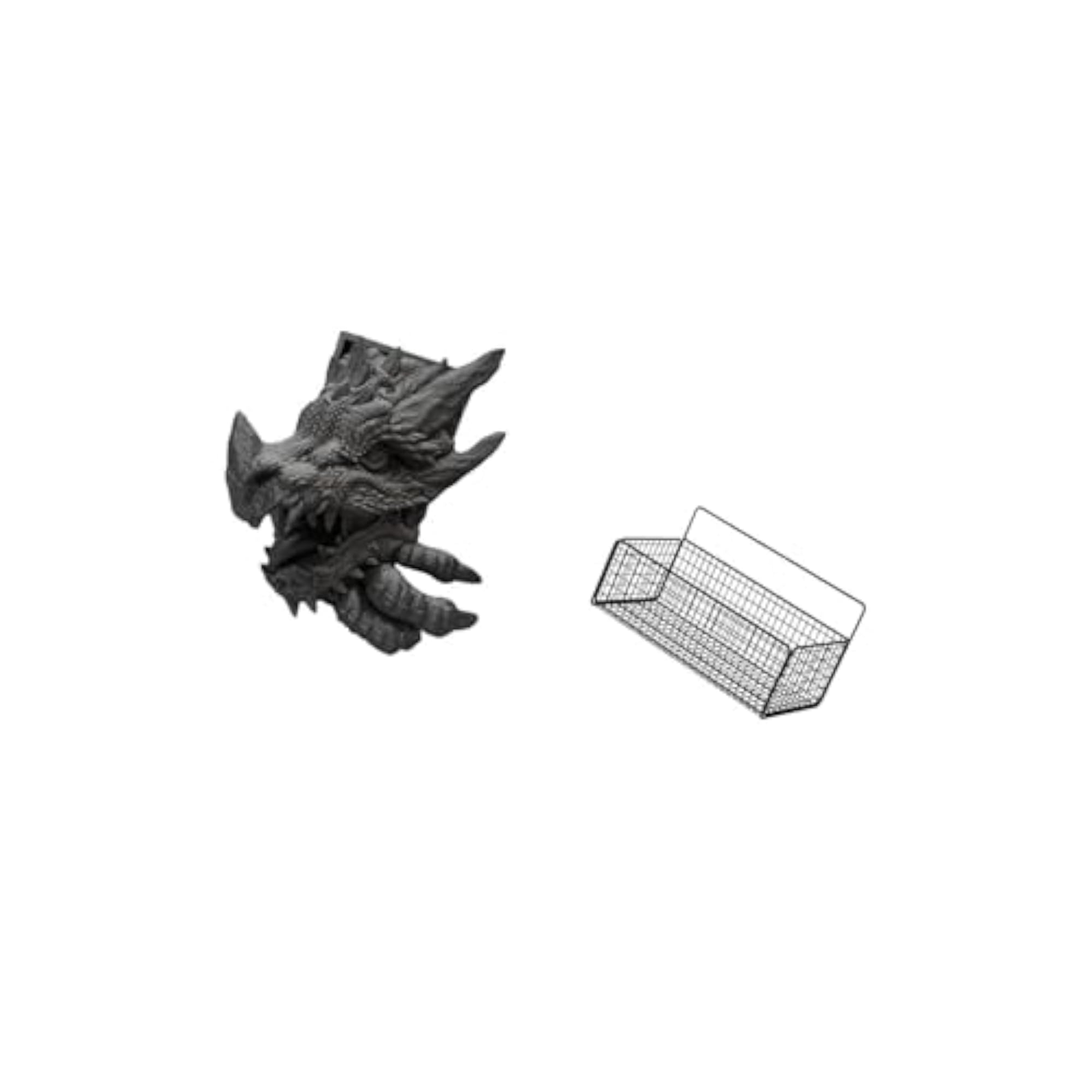 Metal Dragon Bookend Wall Organizer Decorative Book Holder