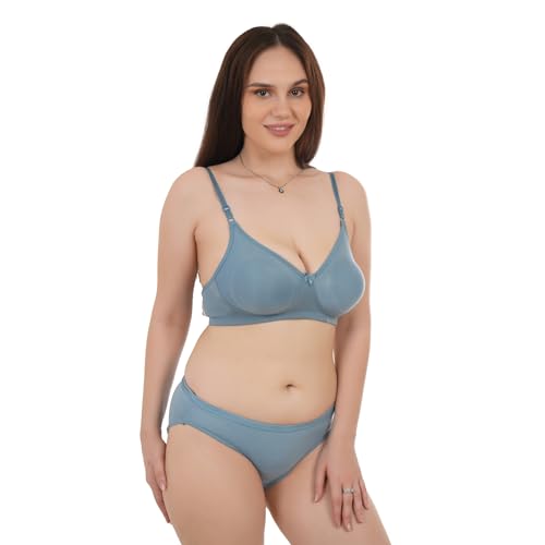 Image of Unitrust Premium Lingerie Set with Full Coverage Non-Padded Bra and Hipster Panty Set