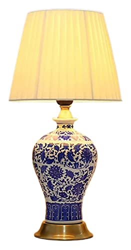 Lampe de bureau en céramique rétro avec éclairage doux