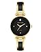 Anne Klein Women's AK/1980BKGB Diamond-Accented Dial Black and Gold-Tone Bangle Watch