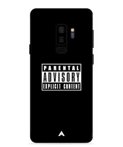 Image of Premium Explicit Case for Samsung Galaxy S9 Plus Soft-Touch Metal TPU Back Cover, Shockproof, Designer, Aesthetic Mobile Phone Case (Glossy Finish)