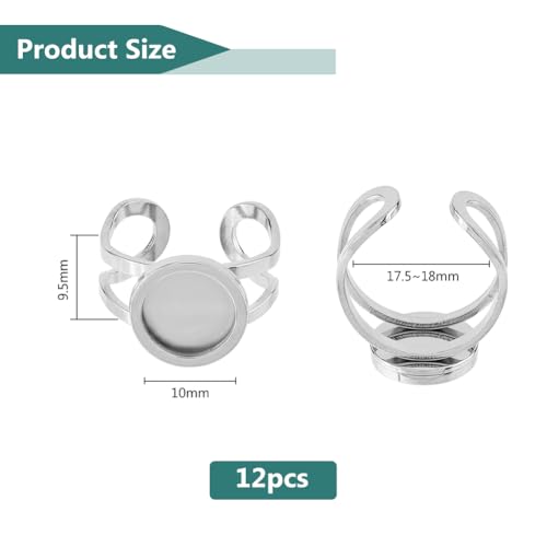 Composant de paramètres de bague en acier pour création bijoux artisanaux
