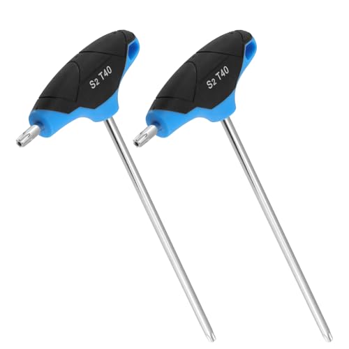 Image of Antrader T40 Torx Screwdriver,Anti Tamper Proof Torx Key,S2 Steel T-Handle Dual End Wrench-2Pcs (Blue)
