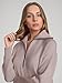 COCOMARTS Womens Long Sleeve Sweatshirt Dress Crewneck Quarter Zip Mini Dresses with Pocket 2025 Fall Winter Fashion Clothes Light Coffee Medium