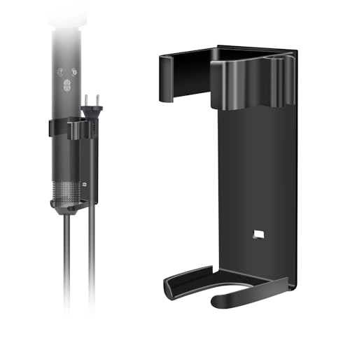 POFIBO Soporte para Dyson Airwrap, Soporte de Pared sin taladrar para planchas de Pelo, Soporte Compatible con Dyson Airwrap, para Varios barriles de Hierro Rizado, alisadores (Negro)