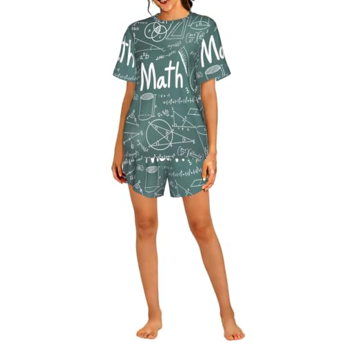 Pyjama à manches courtes mathématiques pour vos soirées cocooning