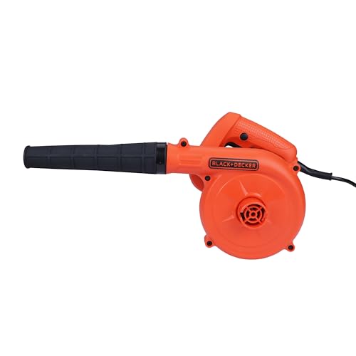Image of BLACK+DECKER BDB530-IN 530 W Corded Electric 2-in-1 Single Speed Air Blower & Vacuum Cleaner, 16000 RPM, 3.5 m3 /min Air Volume, 3 Metre Cord Length, Ideal for DIY Activities at Home & Garden, Orange