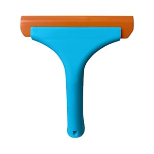 Super Flexible Silicone Squeegee, Auto Water Blade, Water Wiper, Shower Squeegee Small Squeegee with 5 Inch Rubber Mini Wiper Window Tinting Tools with Non-Slip Handle (Blue 1)