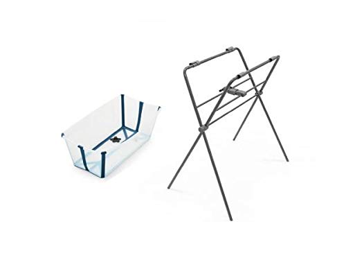 Stokke Flexi Baño Bañera y Soporte - Transparente Azul
