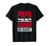 Photo Gallery uomo papa am tag gamer di notte divertente zocker gamer maglietta Photo Gallery uomo papa am tag gamer di notte divertente zocker gamer maglietta