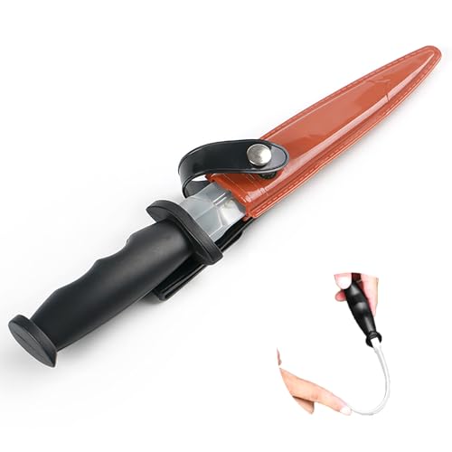 Lovisun Rubber Dagger - Reddish-Brown Prop Knife with Scabbard - 10.5 Inch Safe Fake Knife