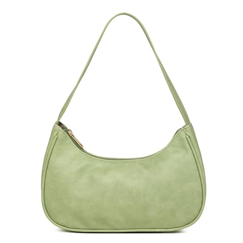 Image of Afashor Shoulder Bags for Women Vegan Leather Hobo Sling Tote Handbag Retro Clutch Purse with Zipper Closure
