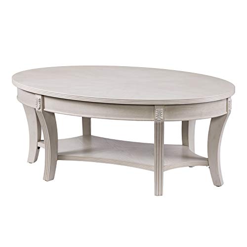Sei Furniture Laverly Traditional Oval, Coffee Table, Distressed Whitewash #TOP7