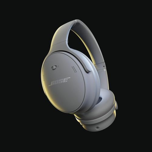 Image of Bose QuietComfort Headphones - Wireless Bluetooth Headphones, Active Over Ear Noise Cancelling and Mic, Deep Bass Bundle + Desktop Headphone Stand + Green Extreme Dual Wall Charger (Moonlight Grey)