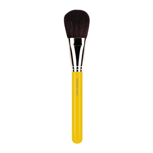 Bdellium Tools Professional Makeup Brush - Studio Series 975 Mixed Powder - With Soft Synthetic Fibers, For Powder Application (Yellow, 1pc)