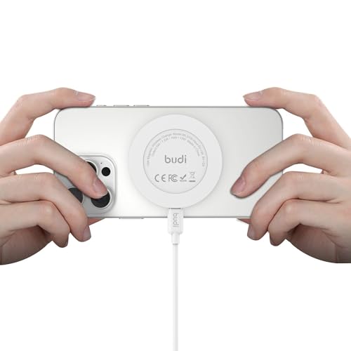 Chargeur sans fil 15W puissant avec connectique Type C signée Budi