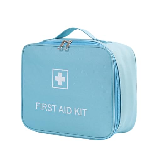 Image of First Aid Bag - Travel Medicine Bag Organizer - Empty Medical Supplies Organizer Bag Portable Travel Medicine Pouch for Home Office Kitchen Traveling Hiking Cycling Work