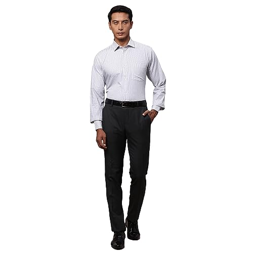 Image of Park Avenue Men's Pure Cotton Stripe Pattern Slim Fit Semi Cutaway Collar Full Sleeve Formal Shirt