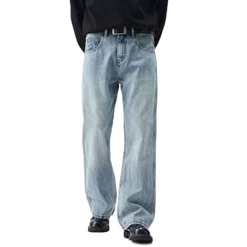 Baggy Flared Jeans for Men Y2k Streetwear Wide-Leg Comfort Blue Bell Bottom Jeans