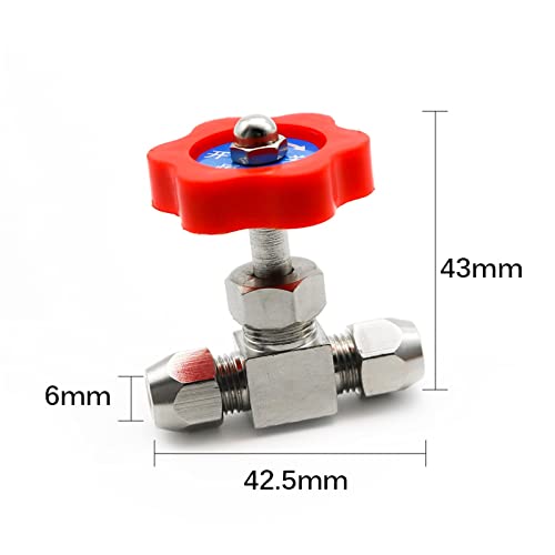 Vanne à pointeau 6mm durable de type aiguille haute pression - 3