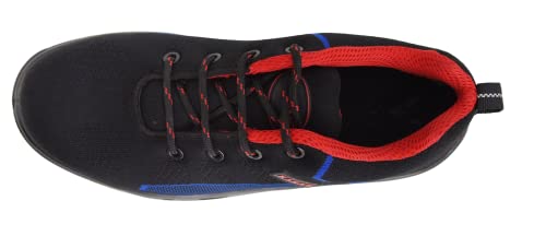Image of Karam Flytex FS204 Safety Shoes for Men | Sporty Design, Lightweight with Single Density | Antistatic, Antislip, Oil & Heat Resistant with Fiber Toe | Black & Blue