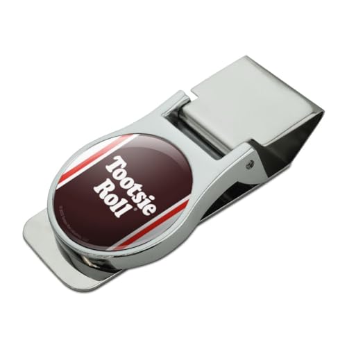 Tootsie Roll Wrapper Satin Chrome Plated Metal Money Clip