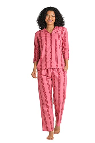 Image of Evolove Women's Cotton Full Sleeves Collared Night Suit Set /Top Pyjama Set Super Soft Comfortable (Nightsuit-Collar-FS-1)