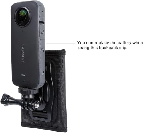 Image of SHOPEE 360 Degree Rotating Anti-Slip Camera Backpack Shoulder Strap Clip Belt Mount for Insta360 One X5 /X4 /X3 / One R /Go 2 Compatible with Hero 13 /12 /11 /10 /9 /8 /7 /6 and Other Action Camera