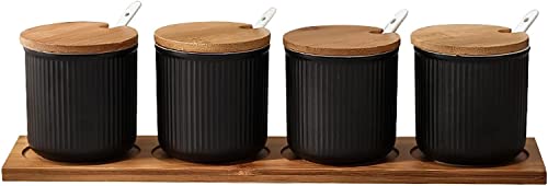 NXNONEPD Cusstally Spice Jar Jar de especias Spice Estilo nórdico Juego de frasco de condimentos Camiloso de cerámica Carreting Catistres Catates de condición de chile CHILI Jar de azúcar Tank de